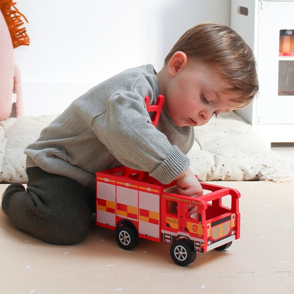 Wooden Fire Engine Montessori Toy Jaques of London