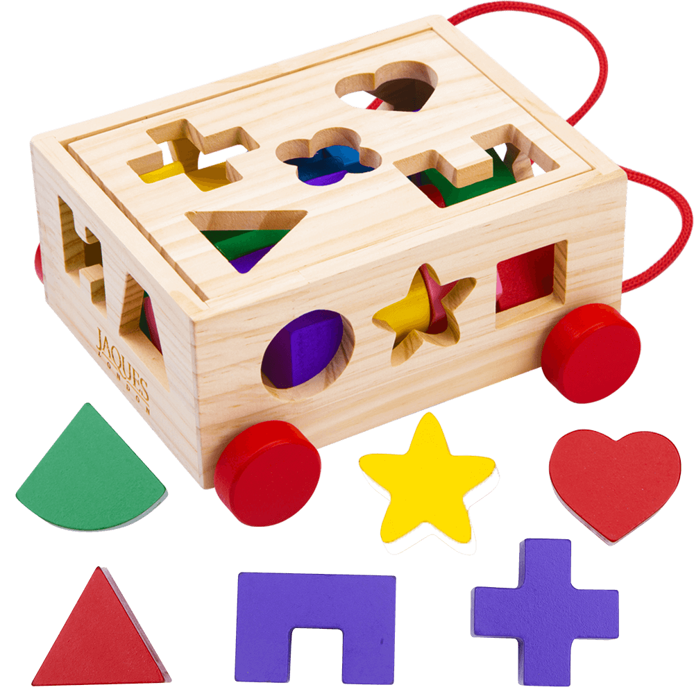 Pull Along Shape Sorter Shape Sorting Toy Jaques of London