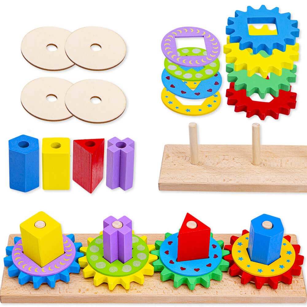 Wooden Cogs Toy  3D Puzzles for Kids