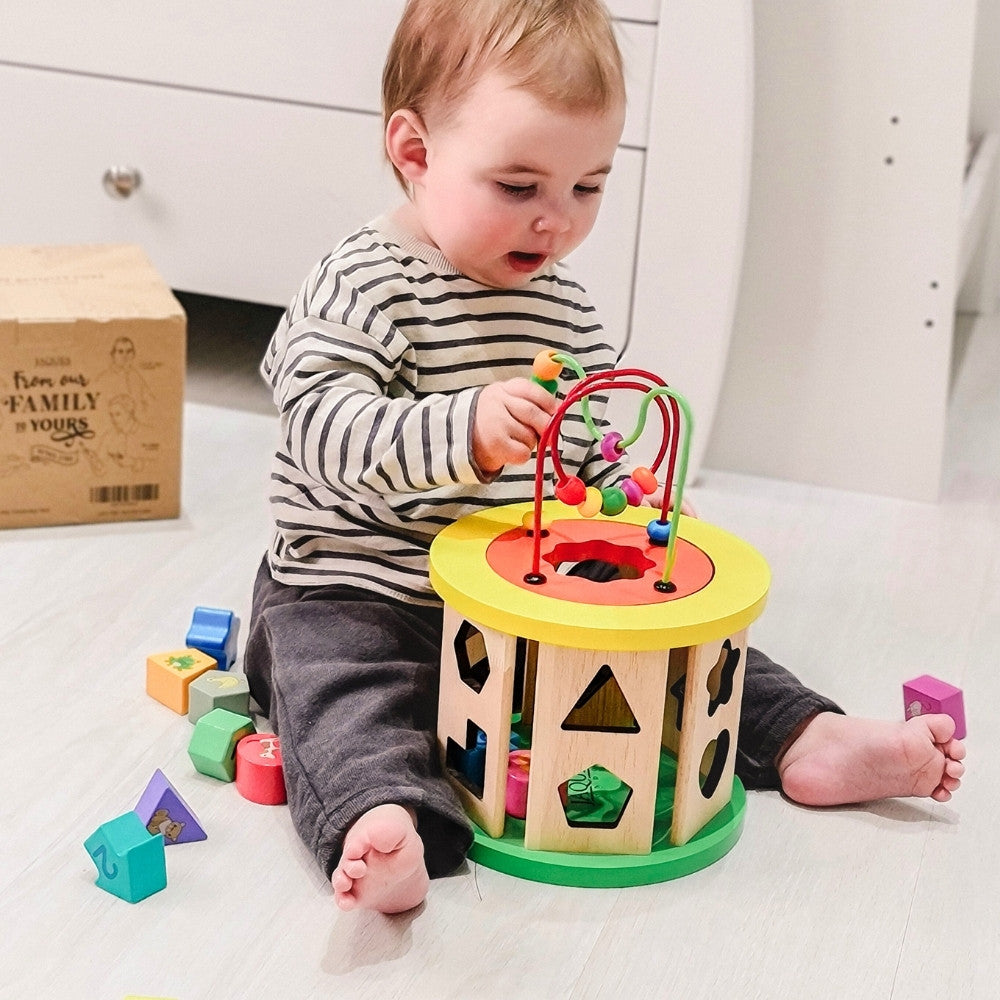 Wooden Activity Cube | Activity Cube for Toddlers – Jaques of London