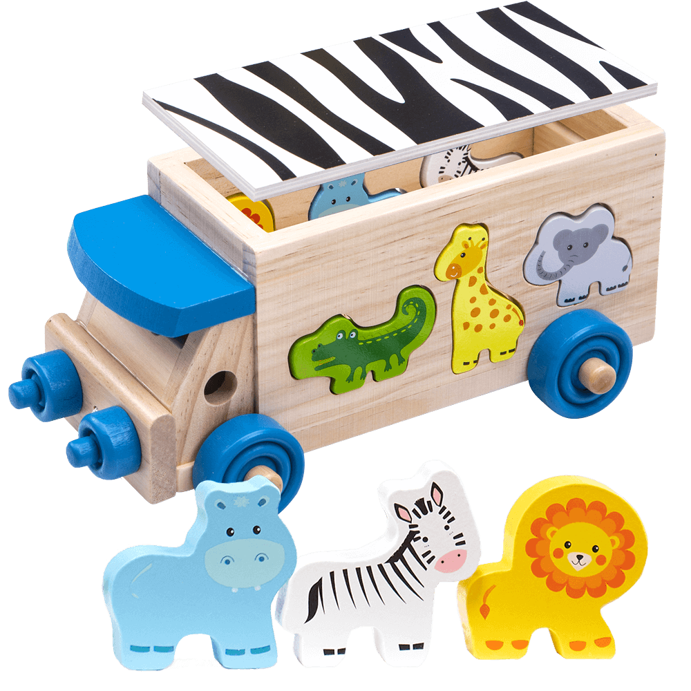 Wooden Safari Shape Sorter