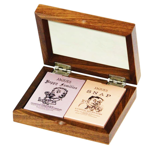 Happy Families & Snap - Luxury Walnut Cased Set