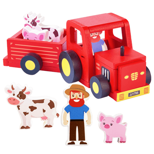 Wooden Tractor Farm Toy