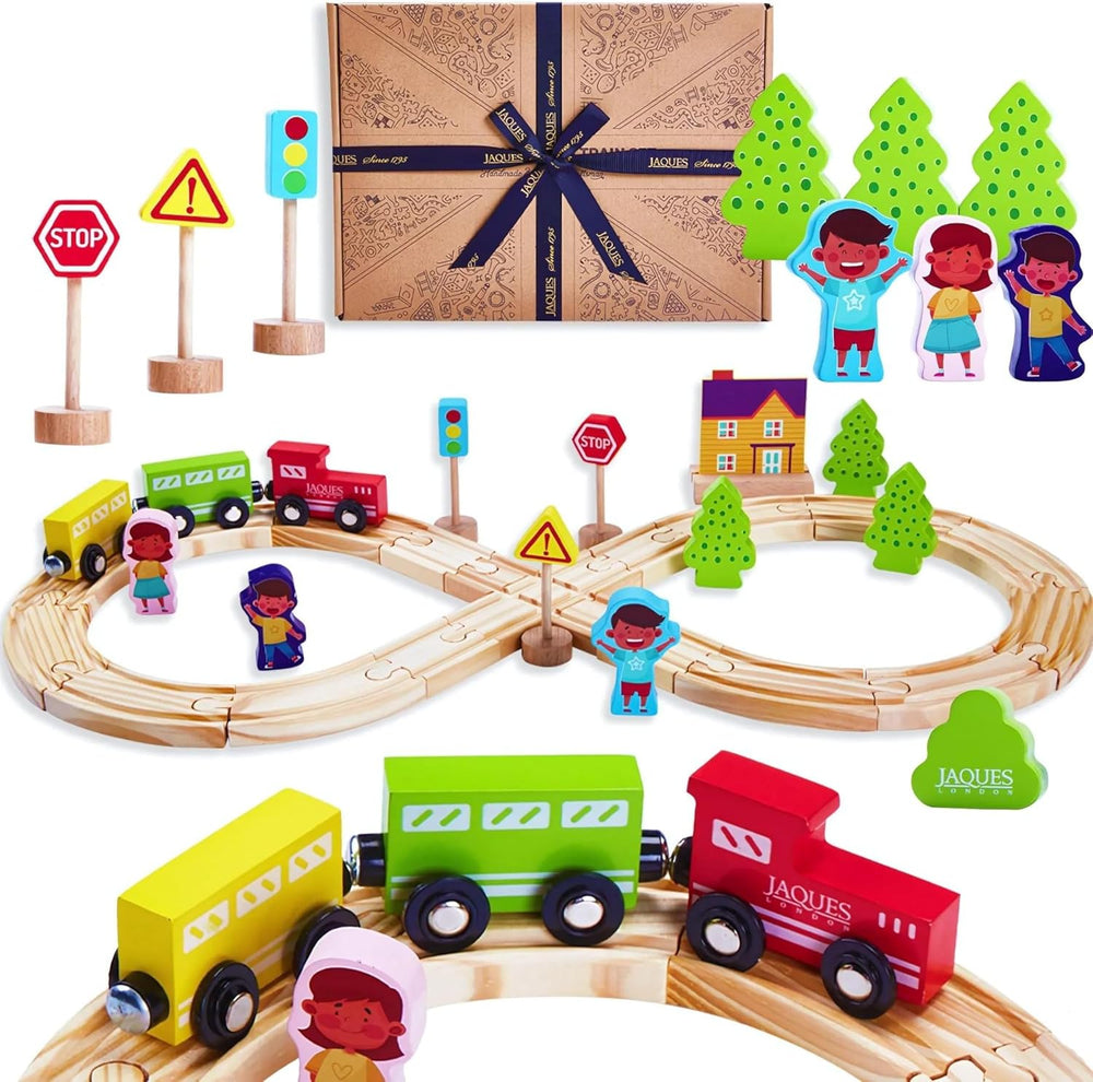 Wooden train set for kids