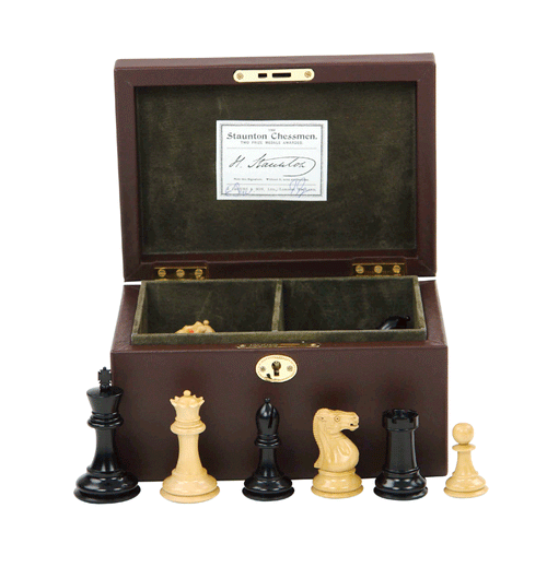 Chess set - 4" Reintroduction Leather Box