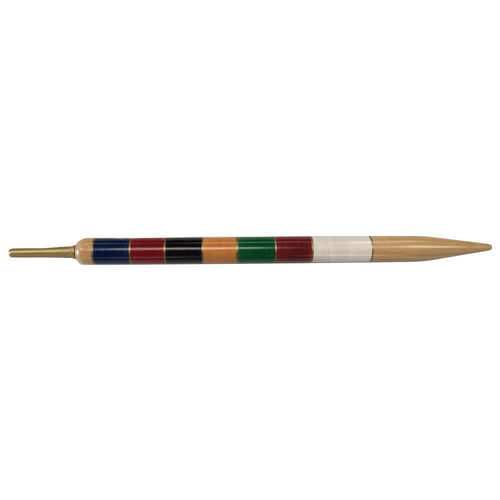 Croquet 6 colour winning peg with golden tip. 6 colours are blue, red, black, yellow, green, wine [lifestyle] [fill]