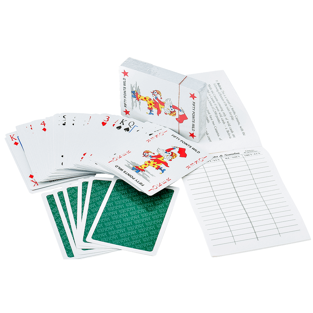 Canasta cards with score sheet