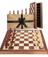 14 Inch Luxury Chess Set Walnut