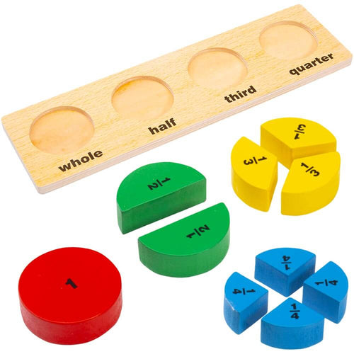 Fractions Board With Section For Whole, Half, Third And Quarter