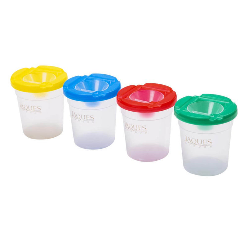 4 Pieces Spill Proof Paint Cups with Lids for Kids Toddlers Children Drawing