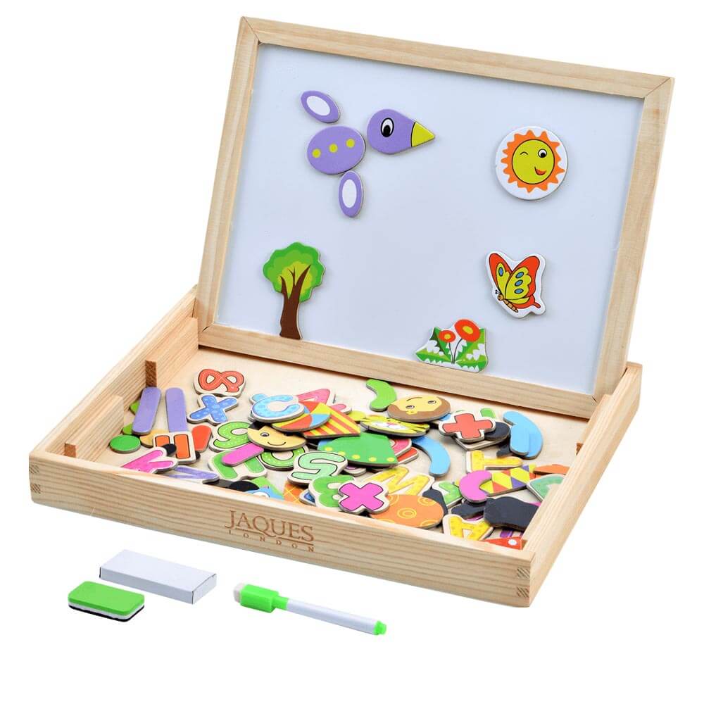 Kids magnetic kraft set - wipe board side with accessories