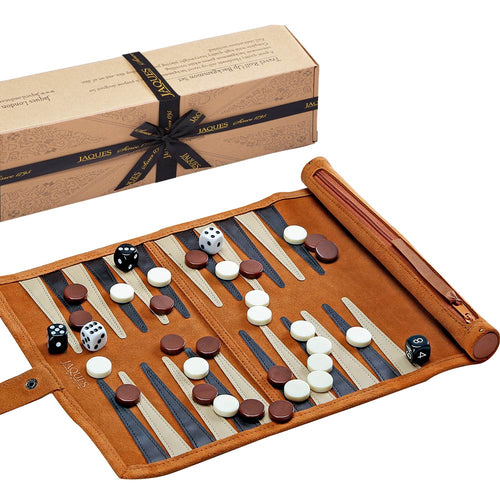 [fill] Luxury leather roll up backgammon set _53554