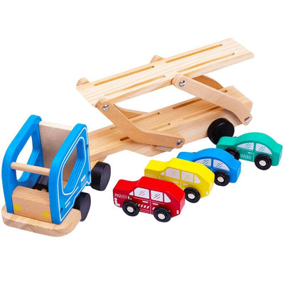 Wooden Car Transporter | Toy Car Trailer